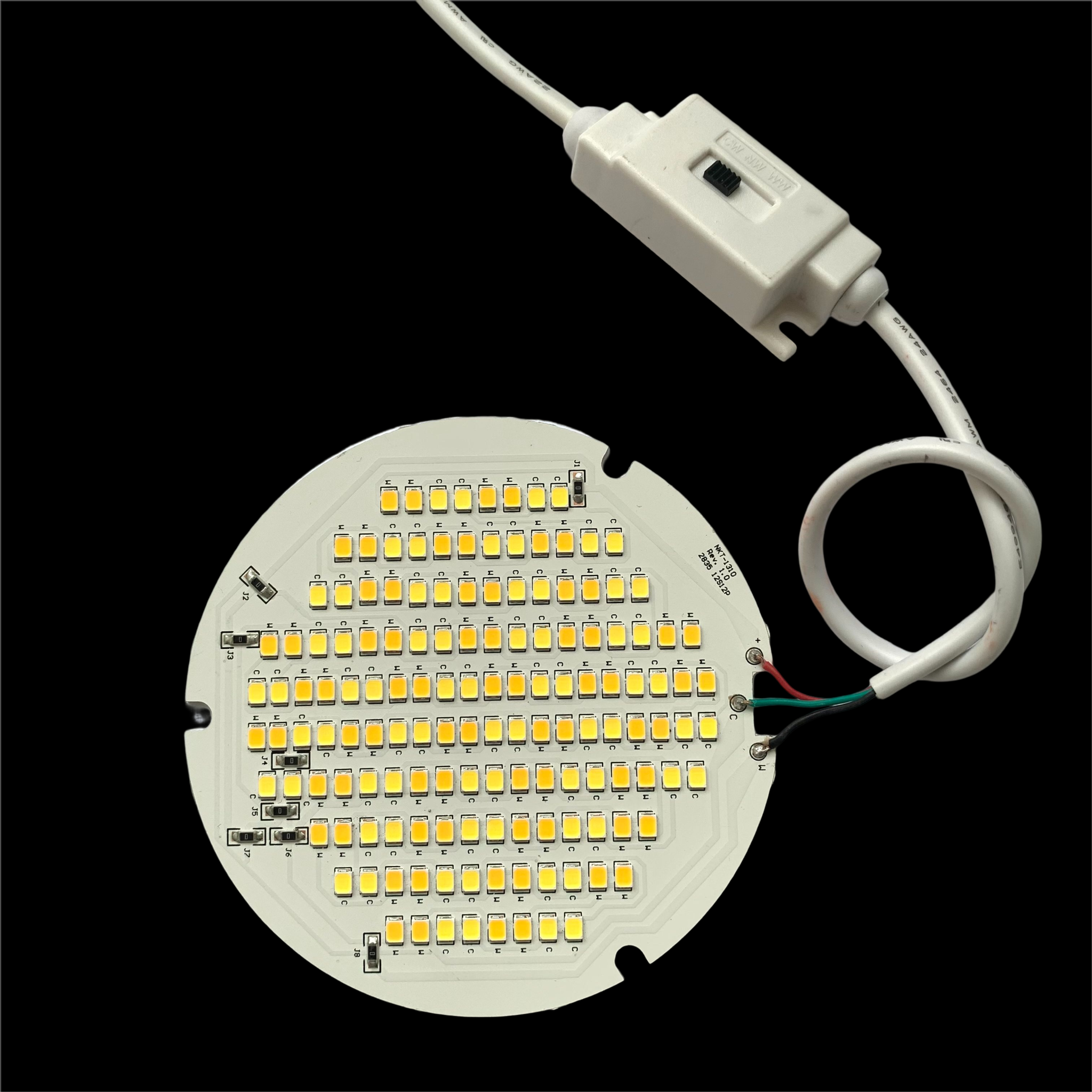 Tunable white 3000K 4000K 5000K color selectable CCT round LED pcb board for downlight